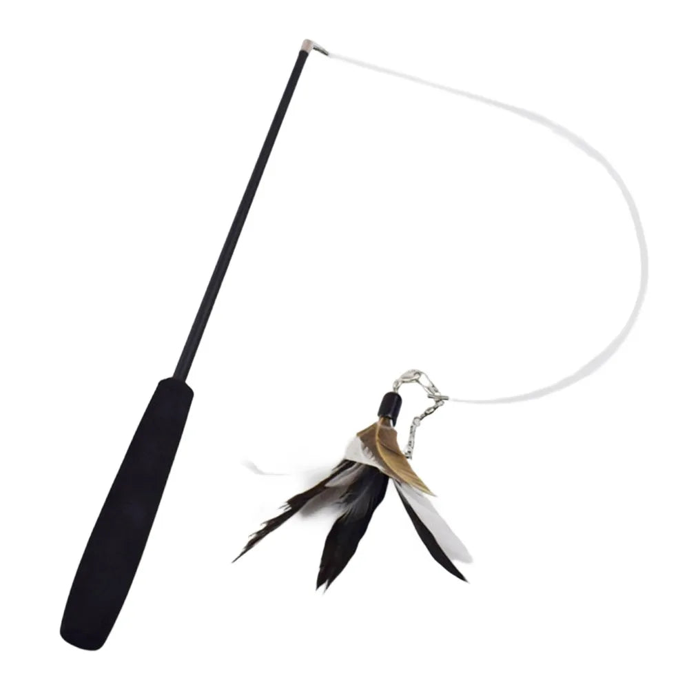 Interactive Durable 3-section Cat Teaser Wands – Cat Supplies