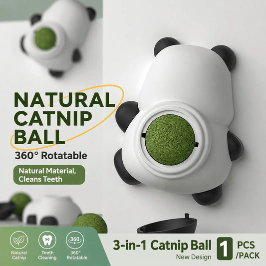 Natural Catnip Wall‑Sticky Ball Cat Toy, - ProPawPet.com