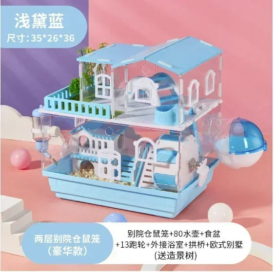 2 3 Layer Acrylic Hamster Cage – 6 Colors