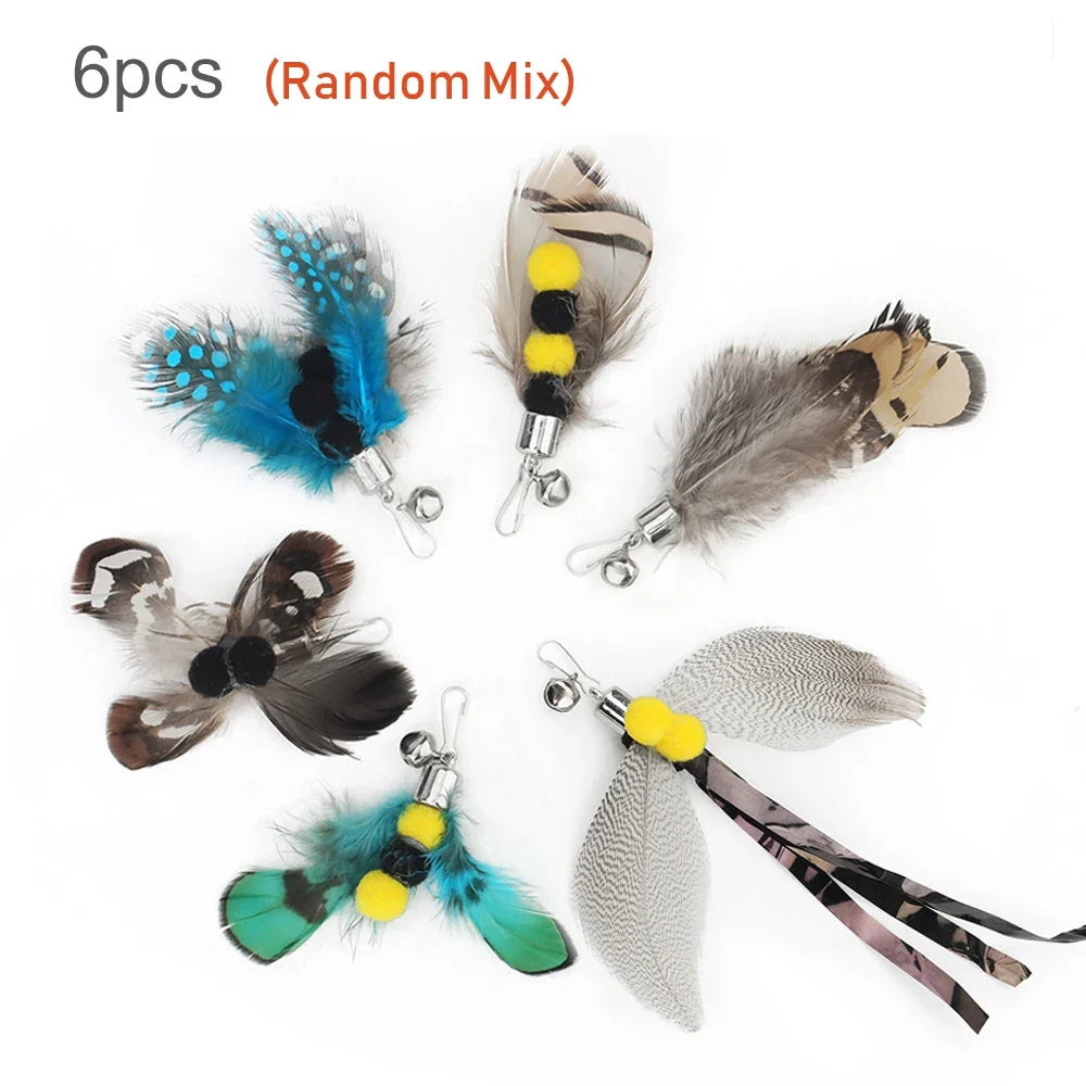 Interactive Mix Simulated Insect Accessories Cat Teaser