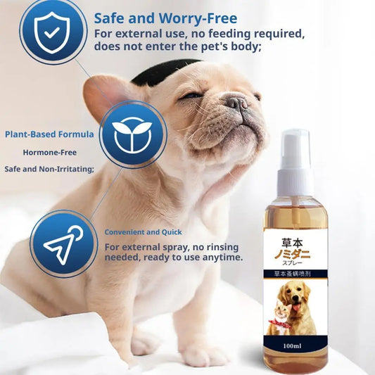 100ml Natural Herbal Flea & Mite Spray For - ProPawPet.com