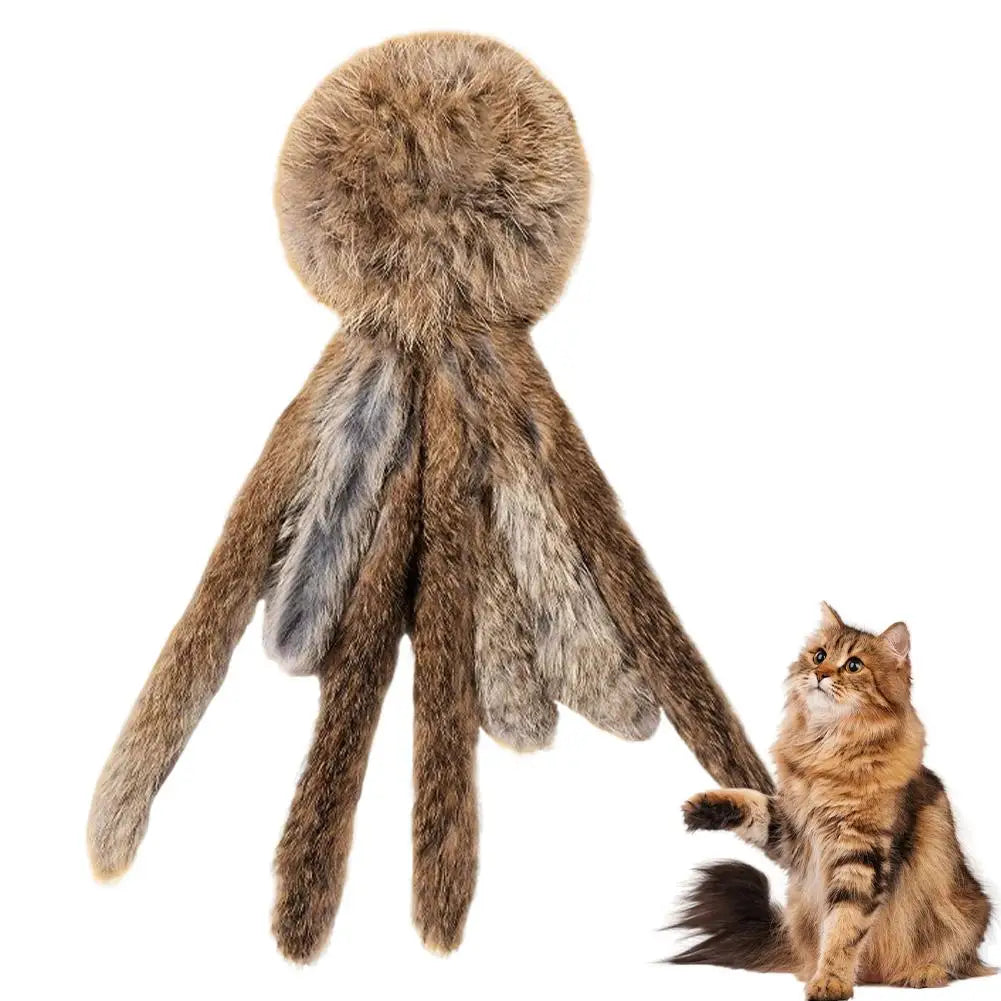 Artificial Rabbit Fur Cat Plaything Soft Plush Prey Interactive