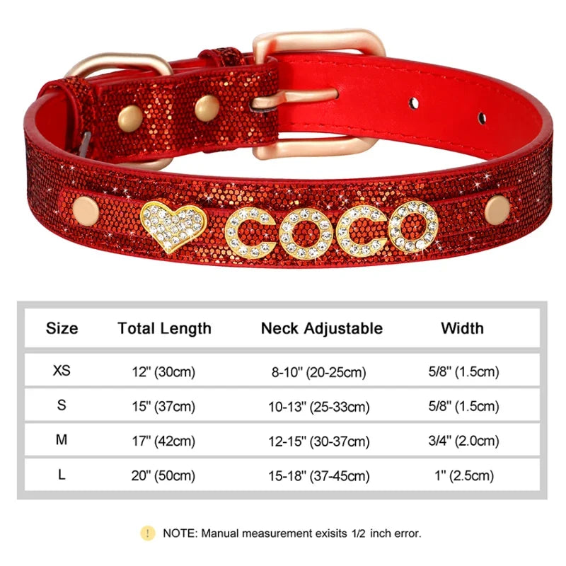 Bling Crystal Puppy Dog Collars Personalized - ProPawPet.com