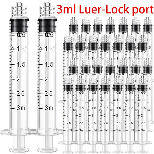 3ml Luer Lock Plastic Syringe Without - ProPawPet.com
