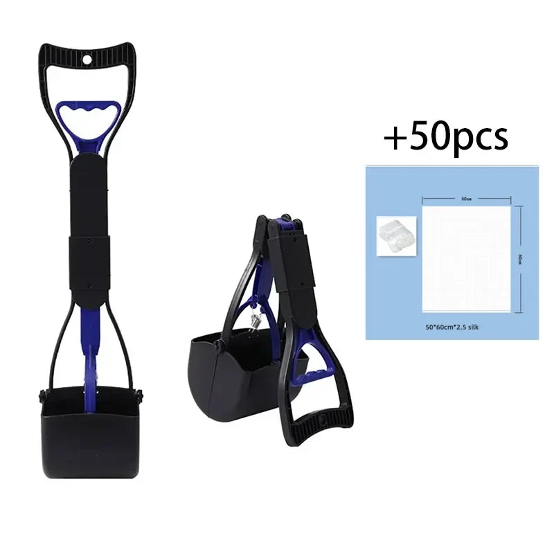 Dog Poop Grabber Pooper Scooper Long Handle Large Folding – 4 Colors