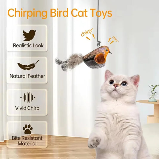Interactive Chirping Bird Cat Toy Hanging - ProPawPet.com