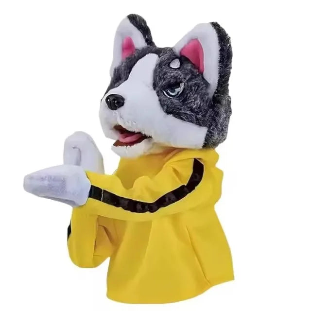 Plush Kid Kung Fu Animal Plaything Husky Glove, Interactive