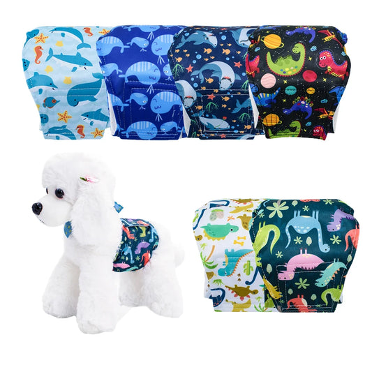 6Pack Reusable Dog Diapers Male, Premium - ProPawPet.com