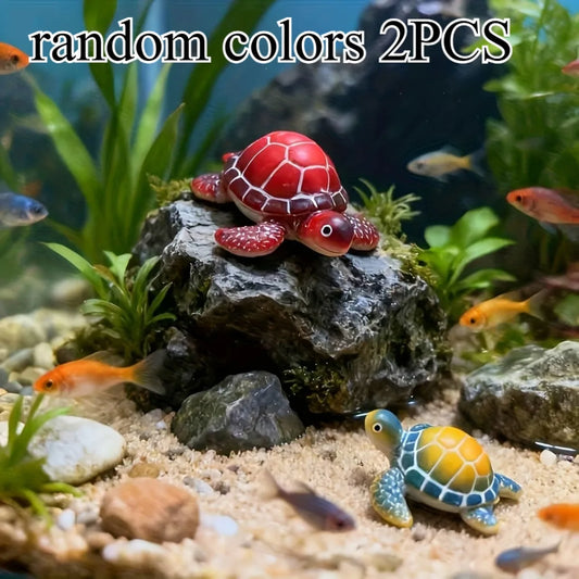 2pcs Random Large Colorful Resin Turtle, - ProPawPet.com