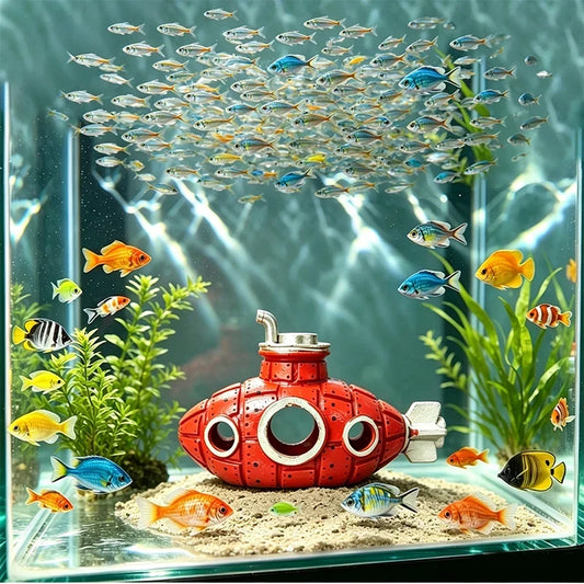 PVC Resin Submarine Ornaments Fish Shrimp - ProPawPet.com