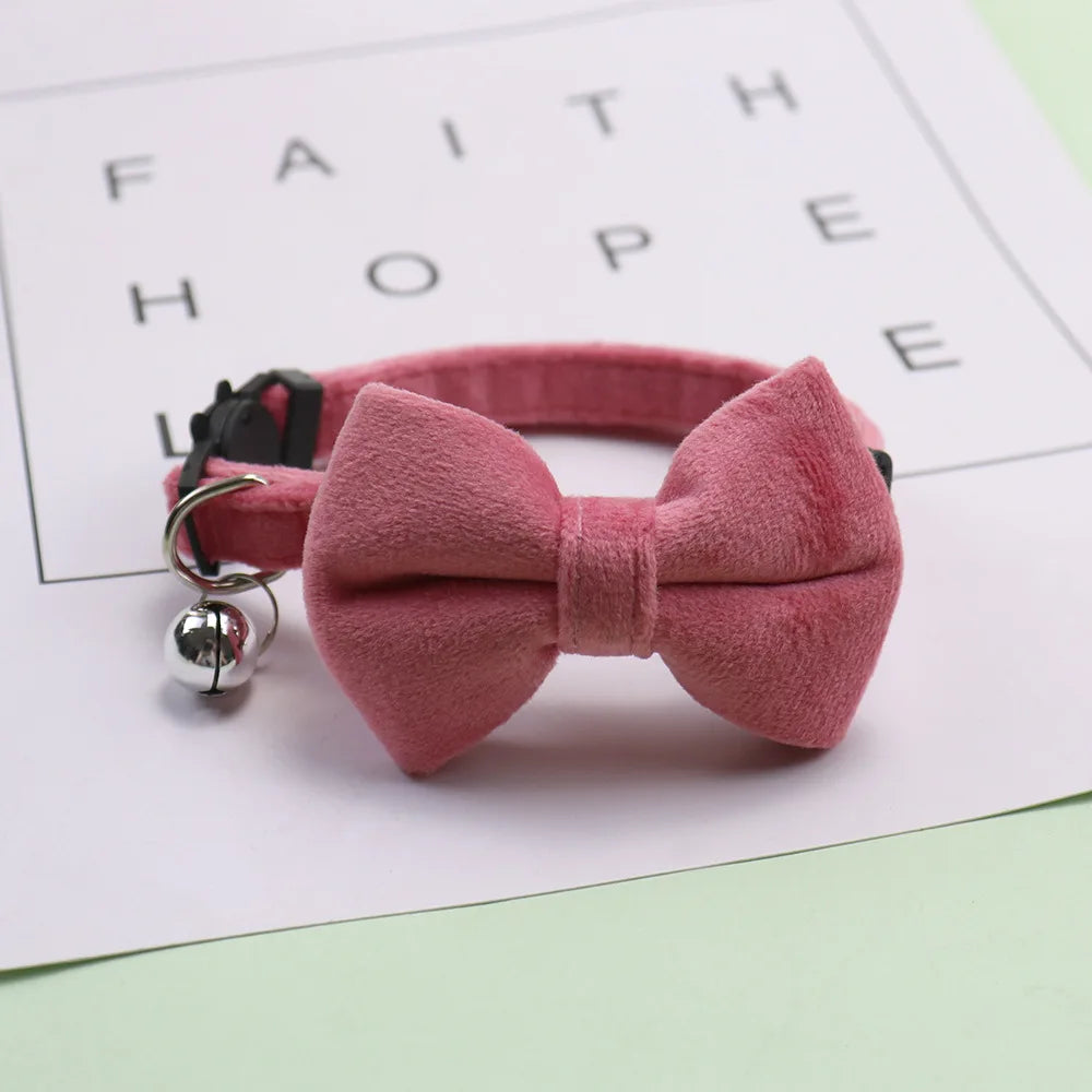 Pet Breakaway Cat Collar Bow Tie And Bell - ProPawPet.com