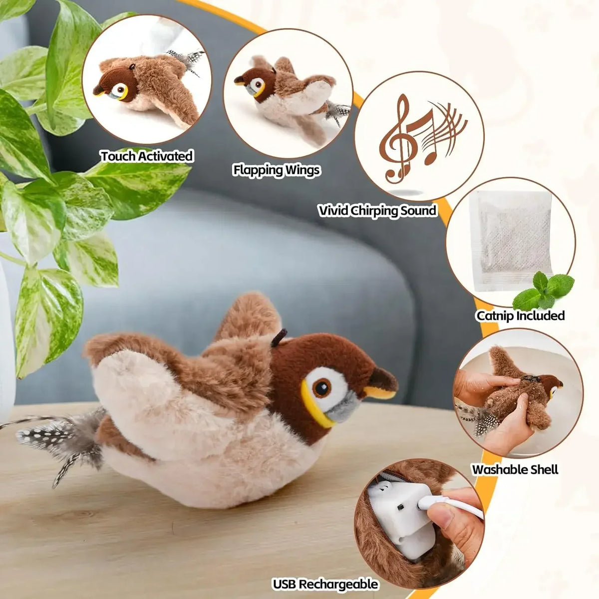 Simulated Bird Cat Toy Interactive Toys Dog - ProPawPet.com