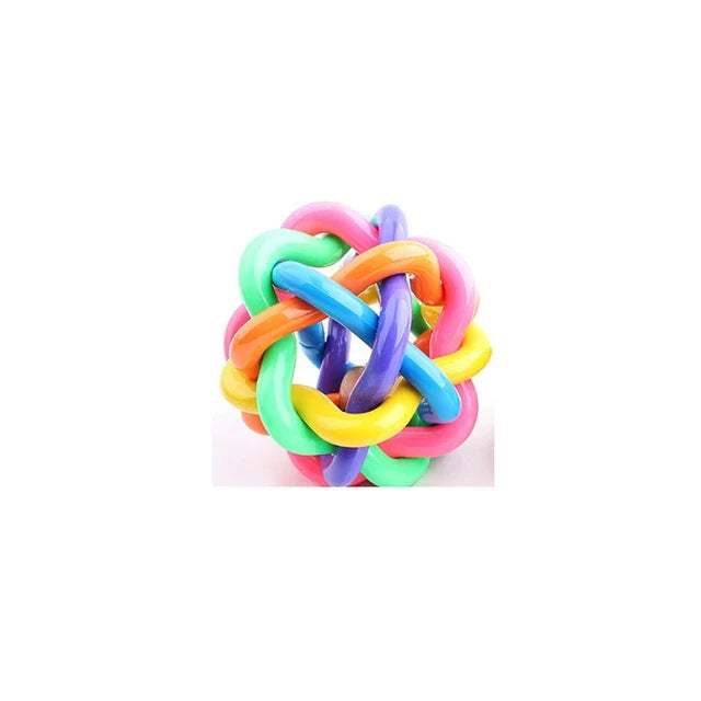Dog Puppy Cat Colorful Training Chew Ball – 2 Sizes