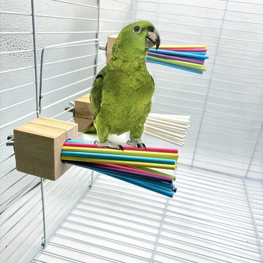 Solid Wood Bird Stand Pole, Cage Accessory, - ProPawPet.com