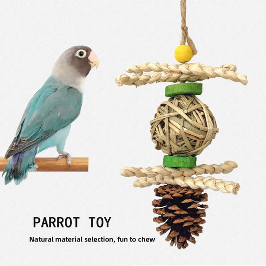 Bird Beak Grinding Toy Hand Woven Grass - ProPawPet.com
