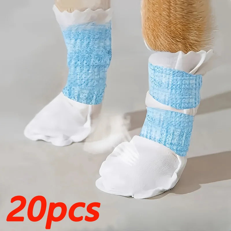 20PCS Waterproof Non-woven Pet Paw Covers, - ProPawPet.com
