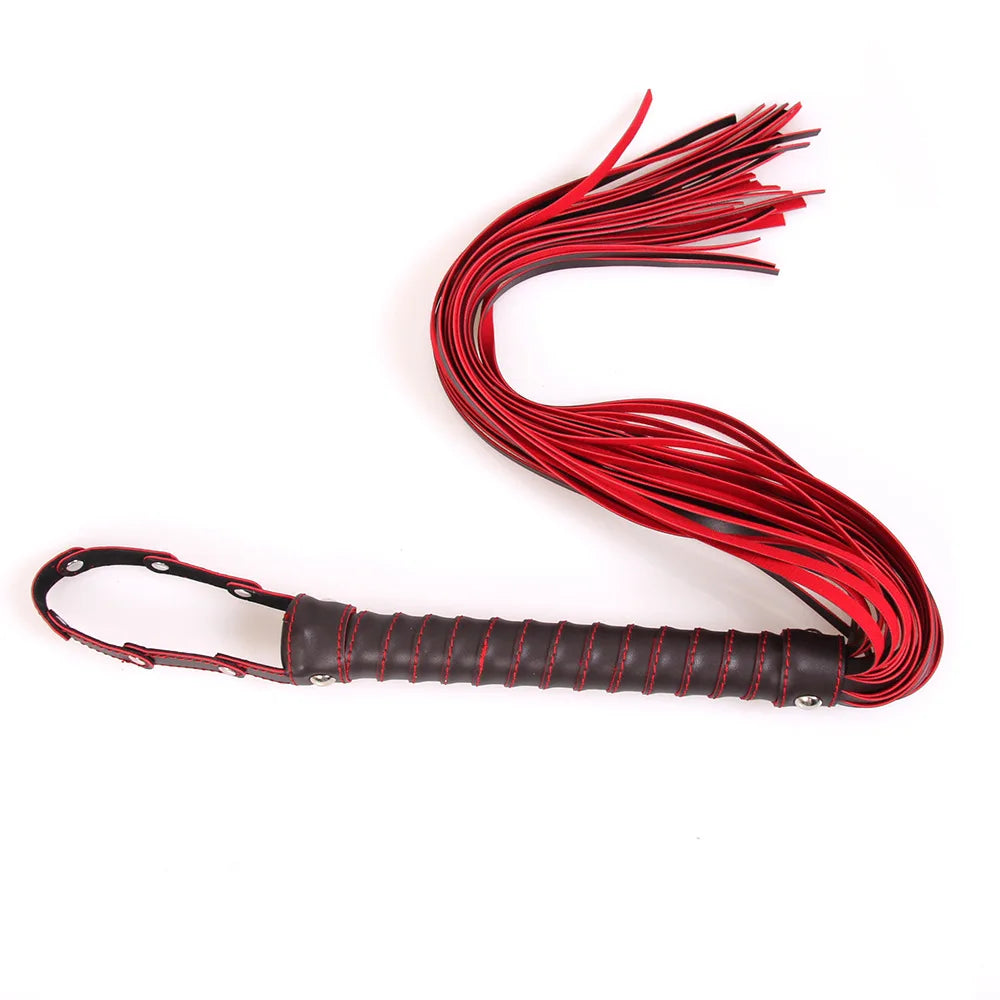 76cm Portable Non-slip Leather Handle Equestrian Riding Crop for Horses
