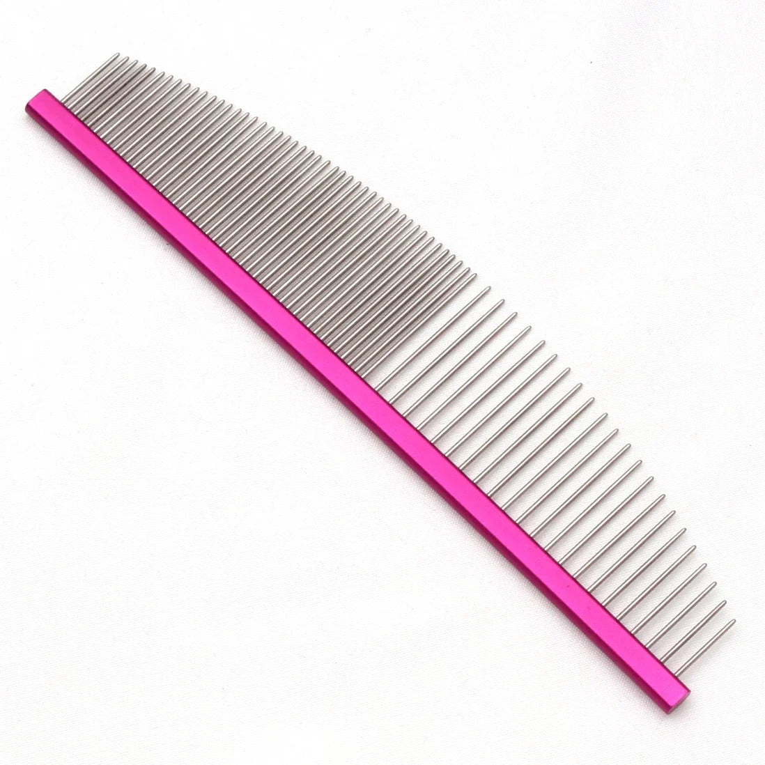 Puppy Grooming Comb Aluminum Handle Pink - ProPawPet.com