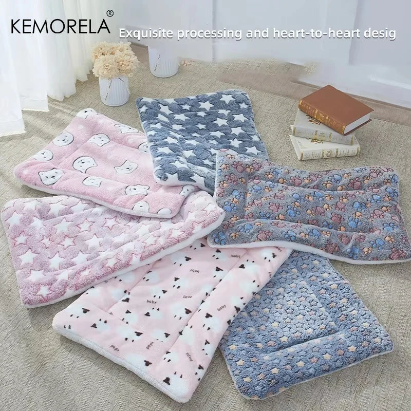 KEMORELA Flannel Pet Sleeping Mat Dog Bed - ProPawPet.com