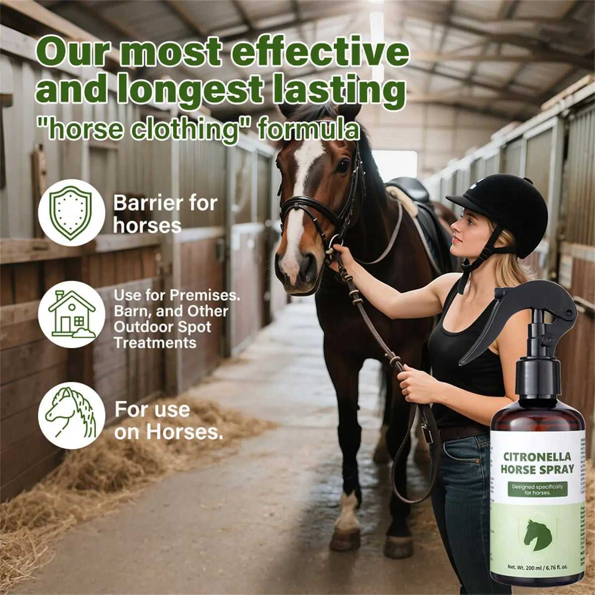 Equine Fly Spray For Horses 200ml Indoor - ProPawPet.com
