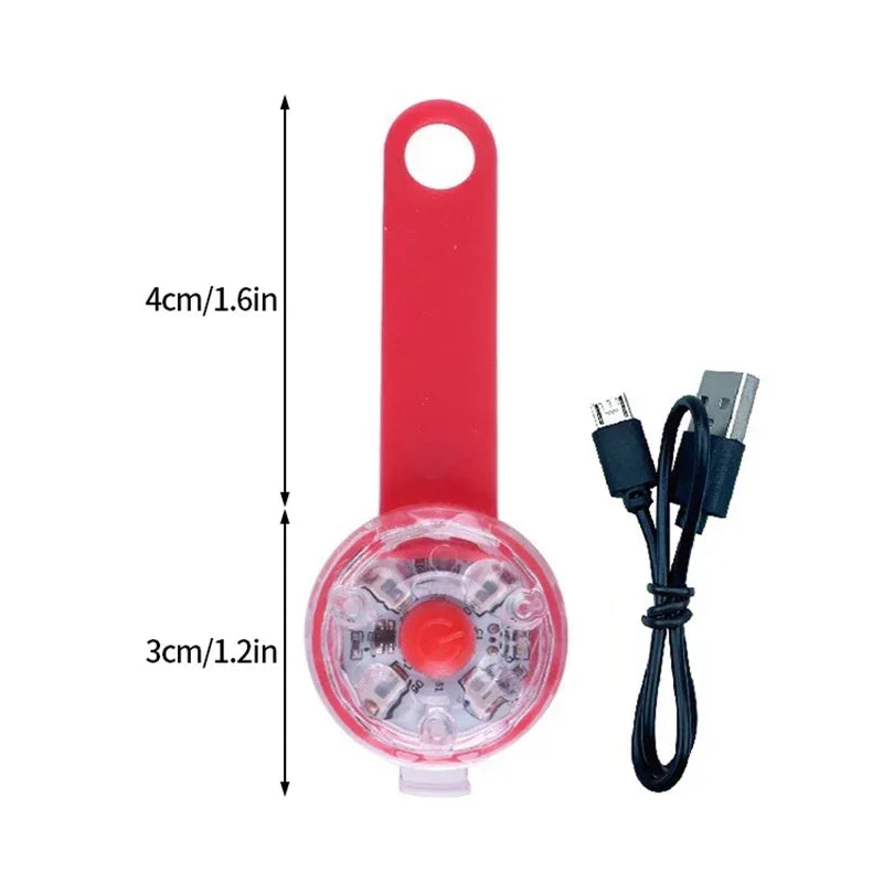 Waterproof LED Light Dog Collar USB Charging Glowing Pendant – 5 Colors