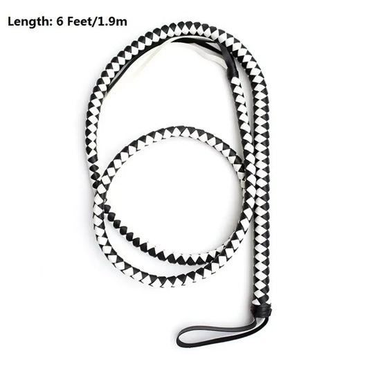 180CM PU Leather 4 Plait Bullwhip Horse Whip - ProPawPet.com