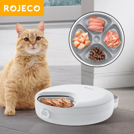 ROJECO 4 Meals Wireless Automatic Cat Feeder - ProPawPet.com