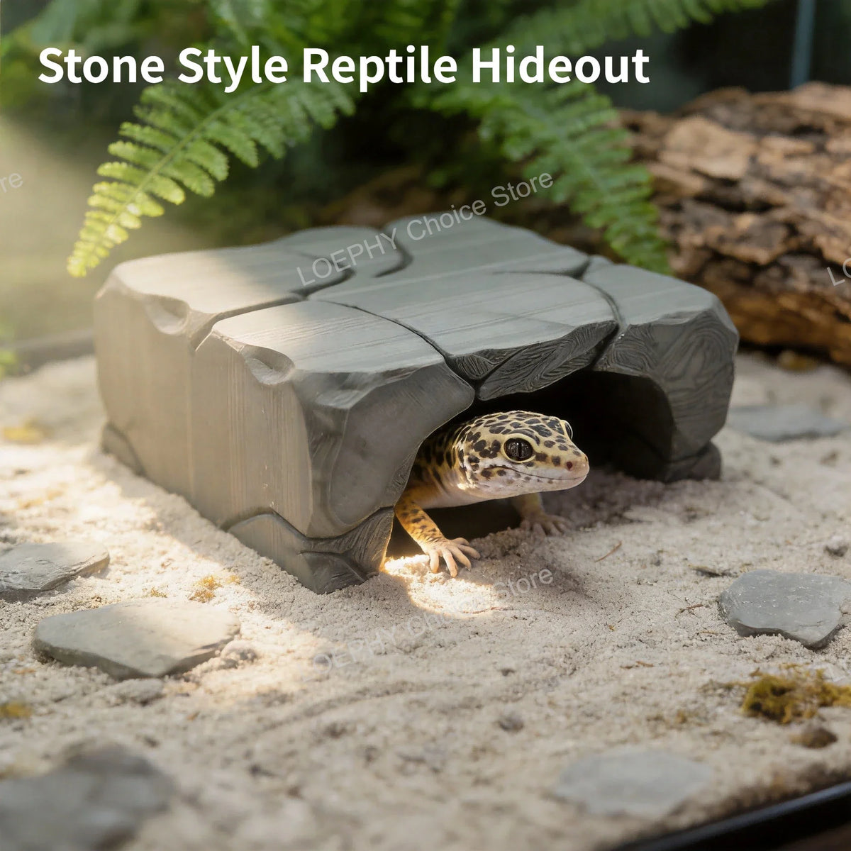 Stone Style Reptile Hideout Stone Reptile - ProPawPet.com