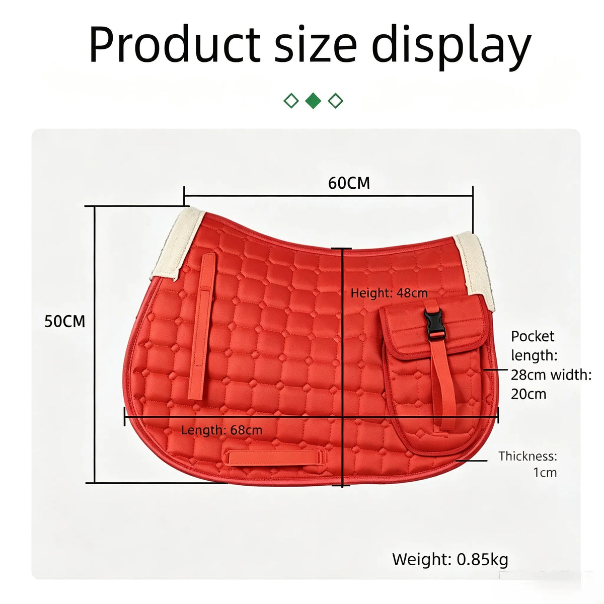 Horse Saddle Pad With Pocket Shock‑Absorbing - ProPawPet.com