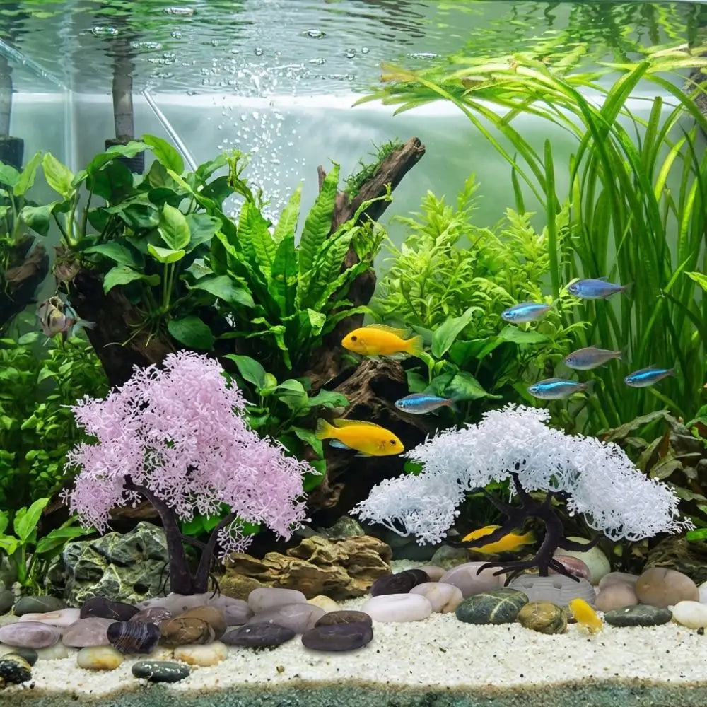 Realistic Aquarium Cherry Blossom Underwater - ProPawPet.com