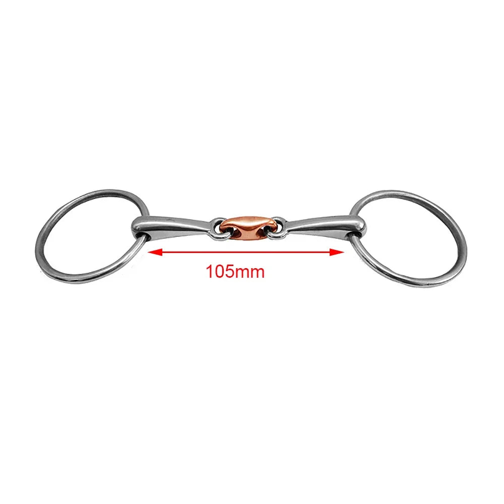 105 115 125 127 135mm Stainless Steel Horse Gag Bit Snaffle – 9 Colors
