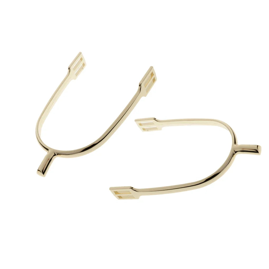 Zinc Alloy English Horse Spurs with Rotatable Copper Rowel – 2 Colors