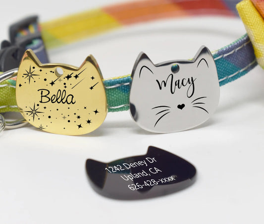 Stainless Steel Cat Tag Name Personalized - ProPawPet.com