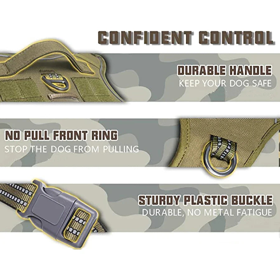 Painless No Pull Large Dog Tactical Harness - ProPawPet.com