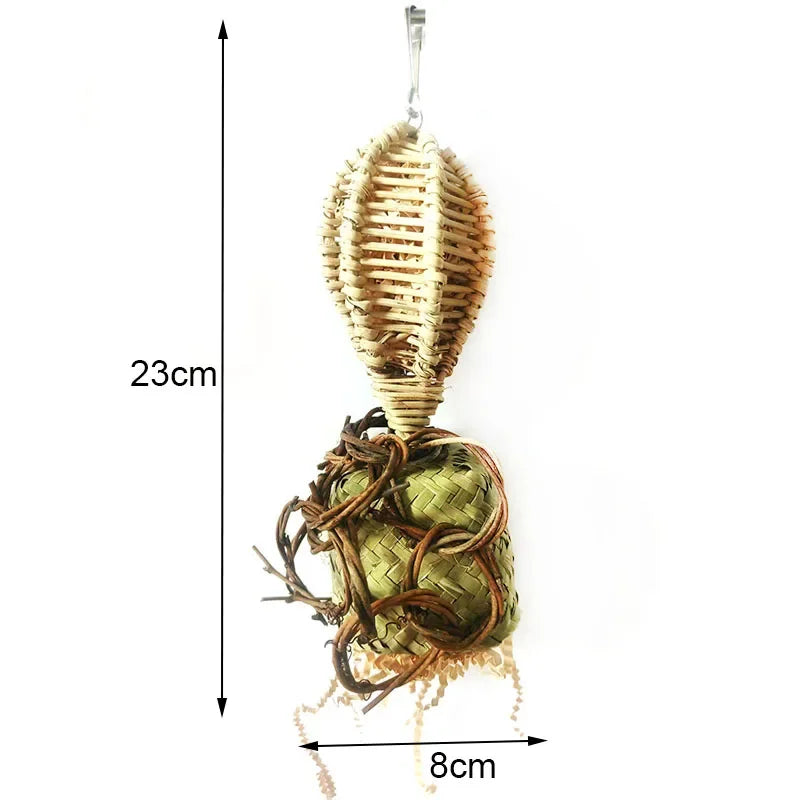 Natural Material Pet Parrot Plaything Bird Swing