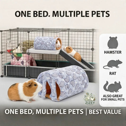 Washable Guinea Pig Tunnel Bed with Mat - ProPawPet.com