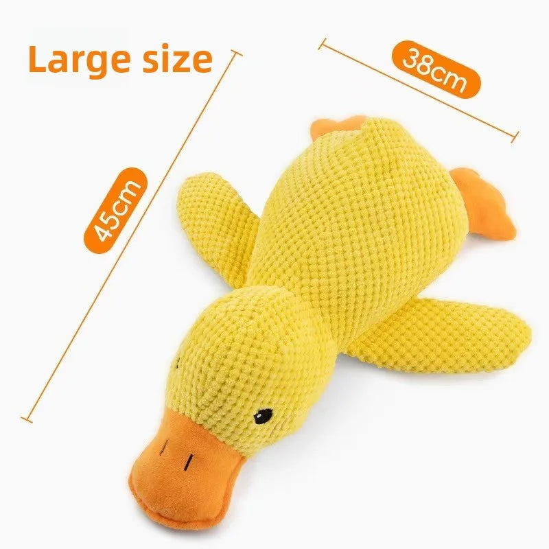 Bite Resistant Plush Dog Toy Duck Shape Interactive Chew Proof – Dog Supplies