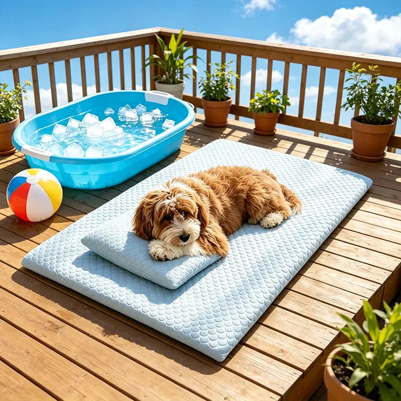 Breathable Thick Ice Silk Cooling Pet Mat - ProPawPet.com