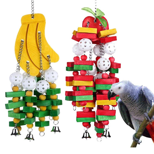 Pet Bird Chewing Toy Colorful Wooden Blocks - ProPawPet.com