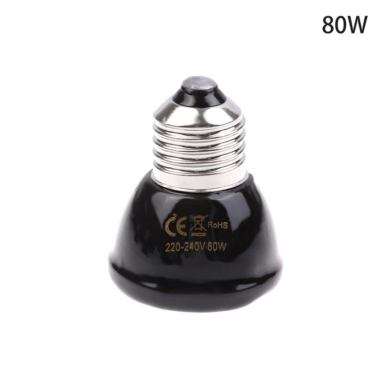 220-240v Far Infrared Heating Lamp Black Ceramic E27 Pet – Reptile Supplies