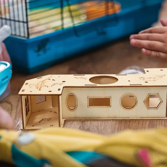 Wooden Hamster Tunnel Hideout with Two-Way - ProPawPet.com