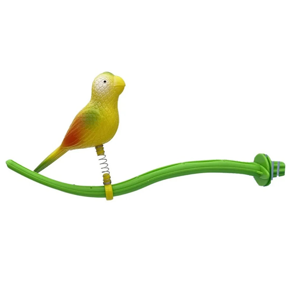 Spring Wobble Bird Perch Stand Plastic Simulation Swing