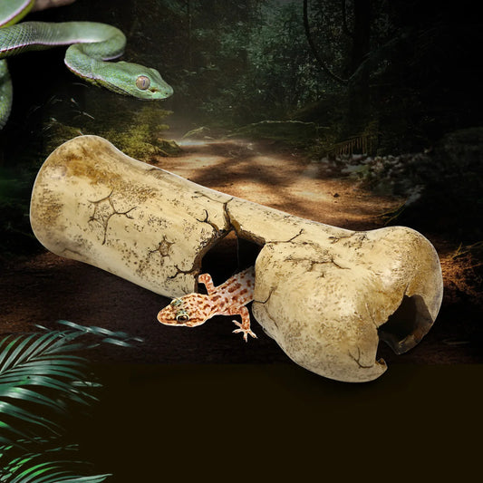 Resin Bone-Shaped Reptile Hiding Cave for - ProPawPet.com