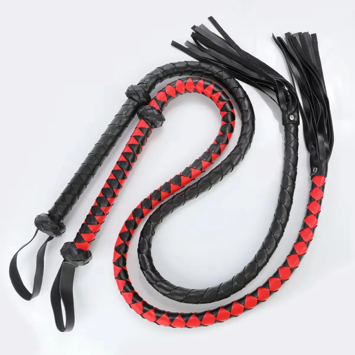 143cm PU Leather Horse Whip - Durable Riding - ProPawPet.com