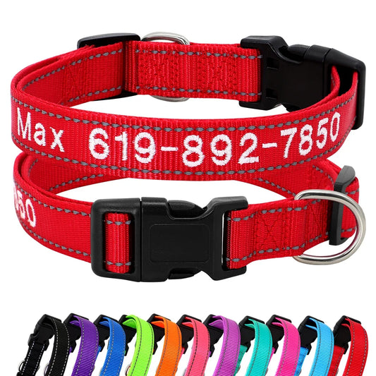 Reflective Nylon Dog Collar Personalized - ProPawPet.com