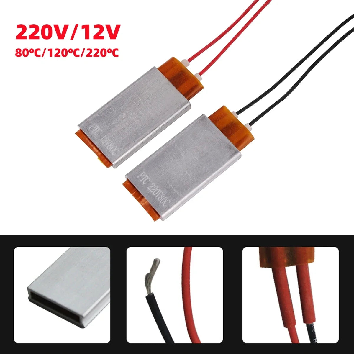 2Pcs PTC Heating Element 220V/12V 0-220 - ProPawPet.com