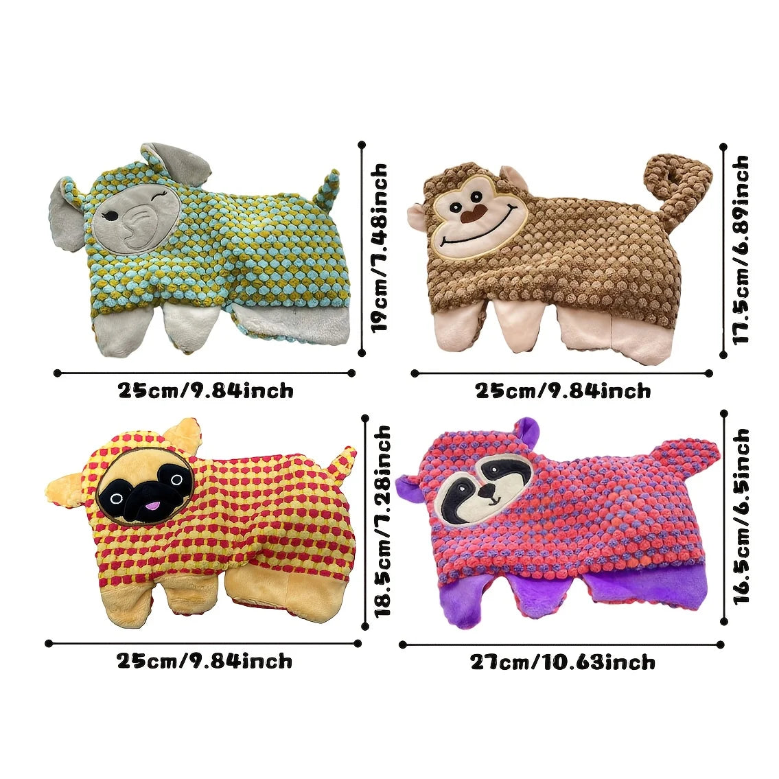 Dog Squeak Toys, No Stuffing Plush Dogs Chew - ProPawPet.com