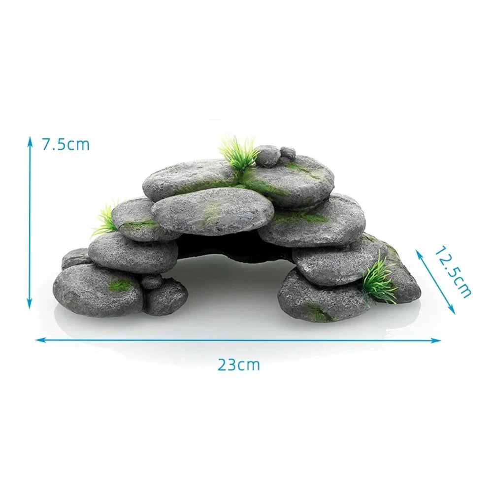 Resin Reptile Pet Rock Hide Cave – 9 Colors
