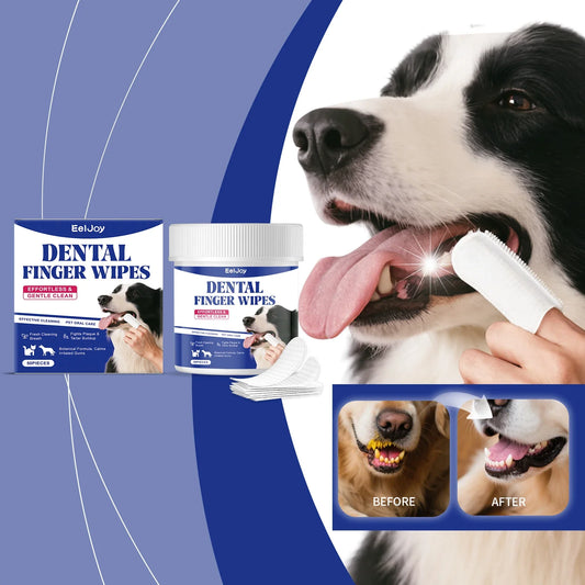Dog Cat Teeth Cleaning Finger Wipes Gentle - ProPawPet.com