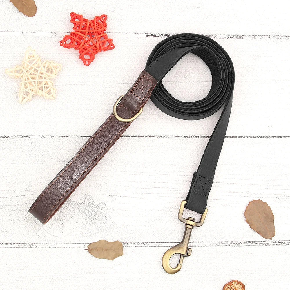 4.5ft Dog Lead Rope 9 Colors PU Leather Small Medium Large